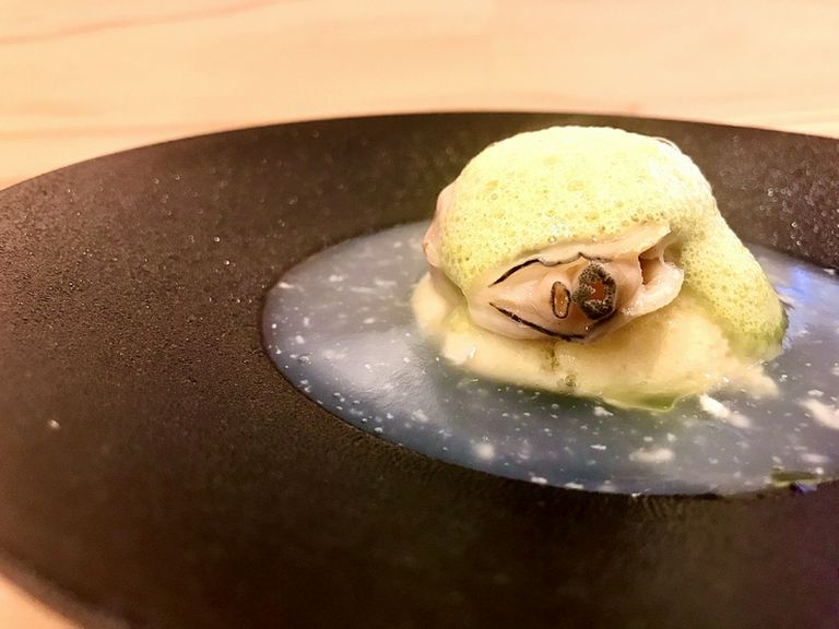 新玉ねぎのフランとハマグリの酒蒸し