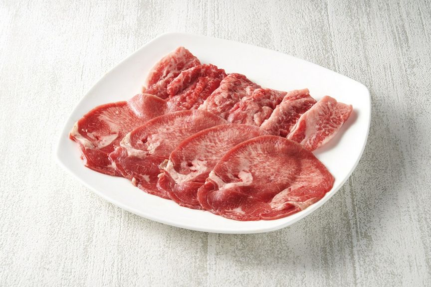 タンとカルビ、両方の良いとこ取りで大満足『牛タン塩扇屋カルビ定食』