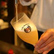 ベルギー直輸入クラフトビール2時間飲み放題付コース他、季節の食材を使用したコースを多数ご用意。少人数から貸切りまで幅広いシーンで♪
