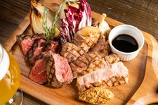 樽生ビール、ワイン、カクテル、ソフトドリンク飲み放題！門崎熟成肉のステーキがメインの7品のコース♪

