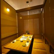 【掘りごたつ】10名様までの掘りごたつ席の個室/完全個室（壁・扉あり）