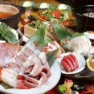 厳選した食材を使用した料理の数々。その日ごとに仕入れる食材が変わるため、何度来店しても楽しめるよう工夫が凝らされています。