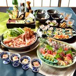 旬の魚や野菜を使ったうおまん自慢のお料理を大皿スタイルでリーズナブルにお召し上がりいただけるプラン。