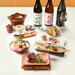 強肴には黒毛和牛シャトーブリアンステーキを贅沢に、鯛ご飯と抹茶の甘味まで味わう特別感あふれる春会席。