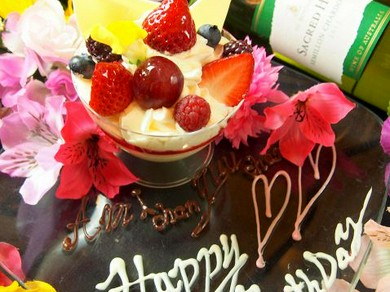 誕生日の方にメッセージプレートでサプライズ