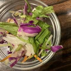 自家製ドレッシングを使った、いつものサラダ