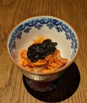 チャンジャと海苔佃煮の甘辛ミックス。