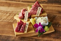 さっぱり国産黒毛和牛の赤身肉の盛り合わせです。