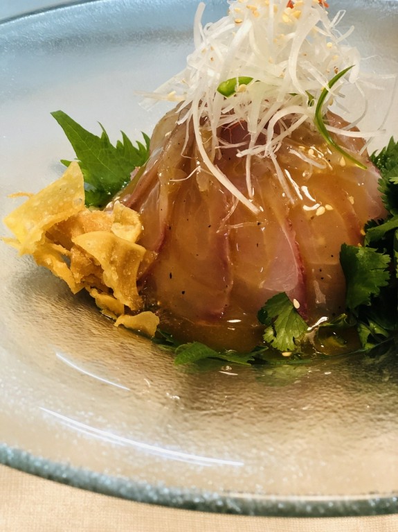 真鯛の中華風お刺身