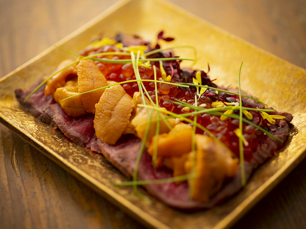 豊後牛 タタキ うに巻き