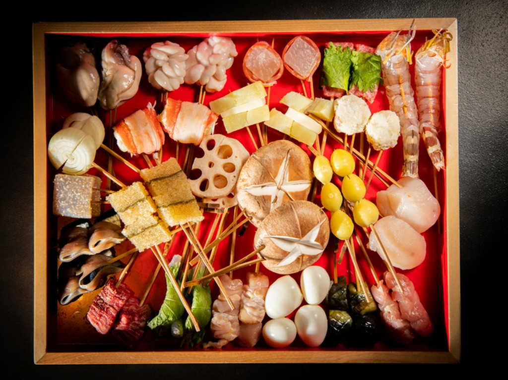 油で揚げる前に、まずは新鮮で美しい食材をお披露目