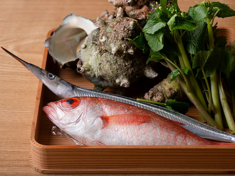 シェフの思い入れがある、相模湾を中心とした食材			