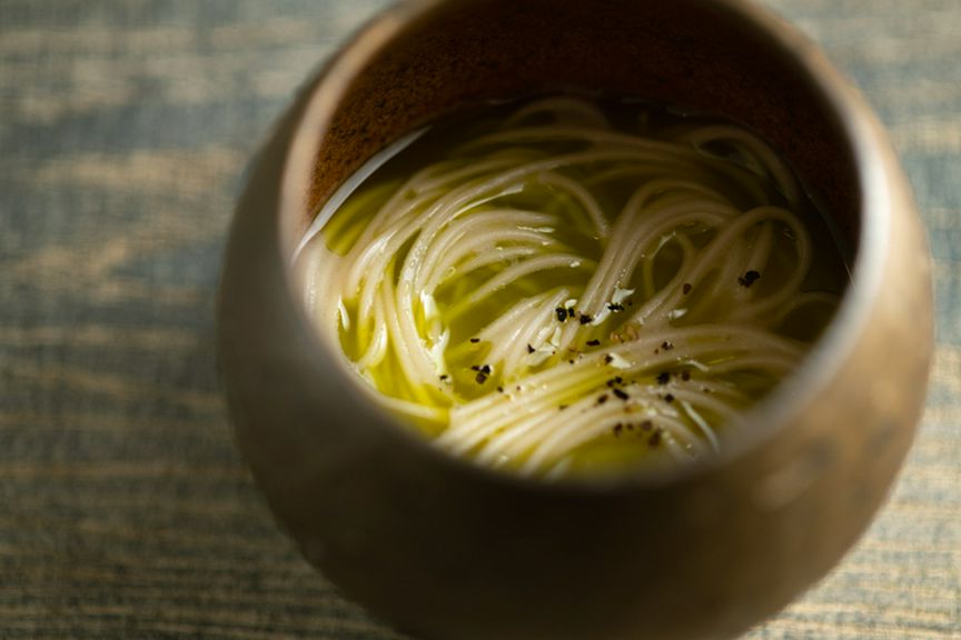 富山特産を大胆にアレンジ。アルデンテで楽しむ『大門素麺』