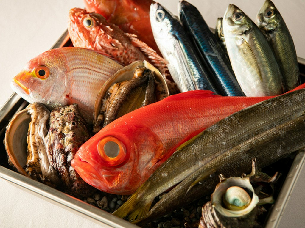 伊東港や三島などの地元食材を中心に取り入れ、四季折々を表現