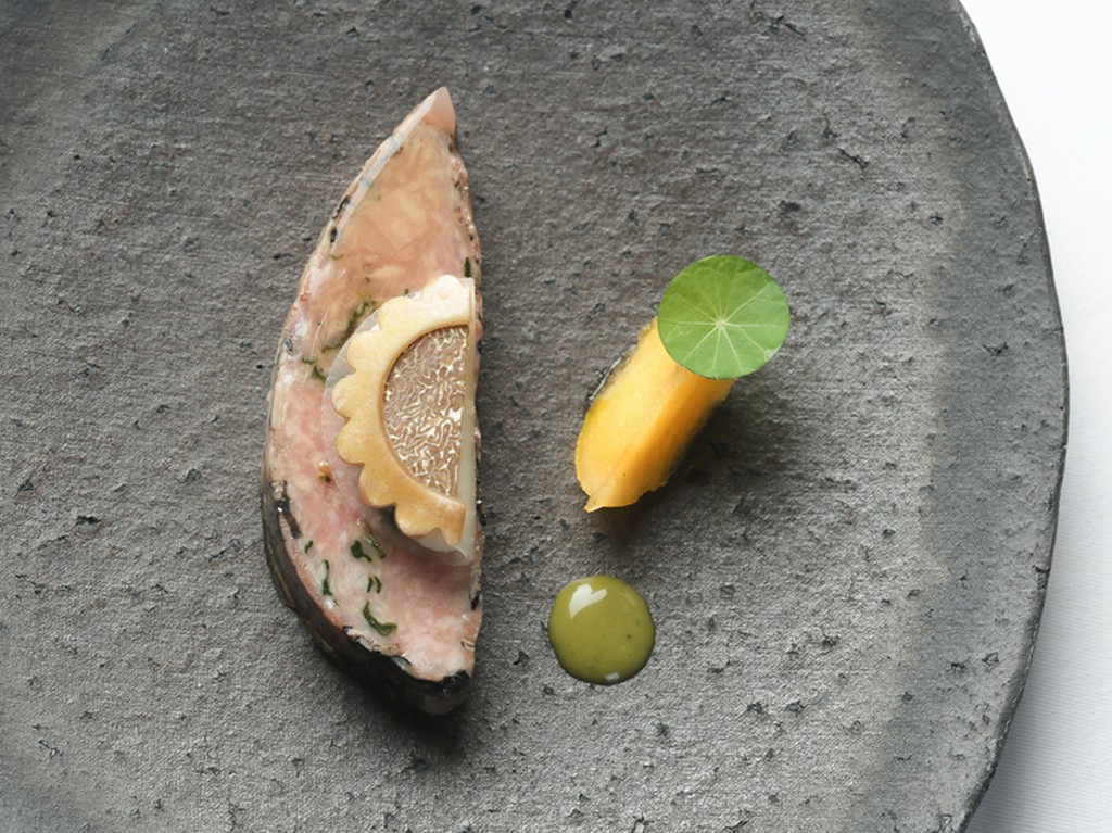 『信州地鶏　真田丸　オオサワ農園　ヴァンジョーヌ／信州産南瓜』