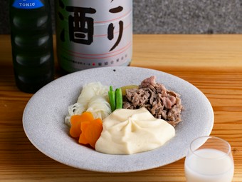 泡で食べる肉じゃが