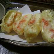 湯葉チーズ明太子揚げ