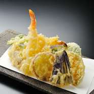 旬野菜と海老の天麩羅盛り合わせ