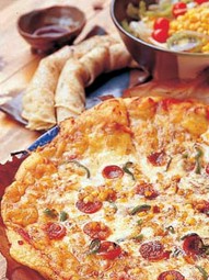 本格的な石釜で焼いたピザ