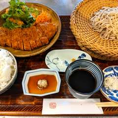 【平日お昼限定/とんかつも蕎麦も!ボリューム満点ランチ】サドルバック塩かつ膳