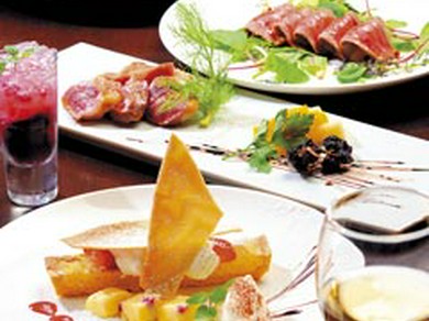 北海道の新鮮野菜など選りすぐりの食材を用いたコース