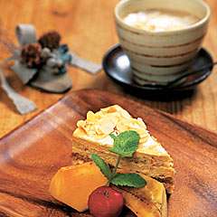 ふんわりとした甘さのケーキ