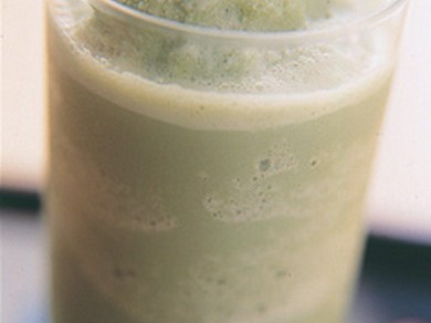 豆乳の風味が押し寄せる豆乳スムージー抹茶