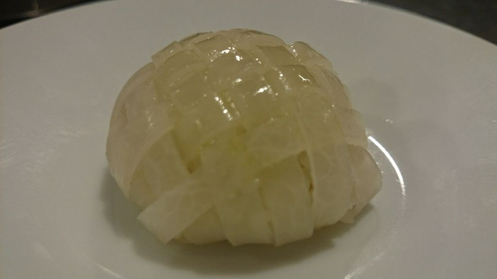 「大根で包んだ渡り蟹のリゾット」