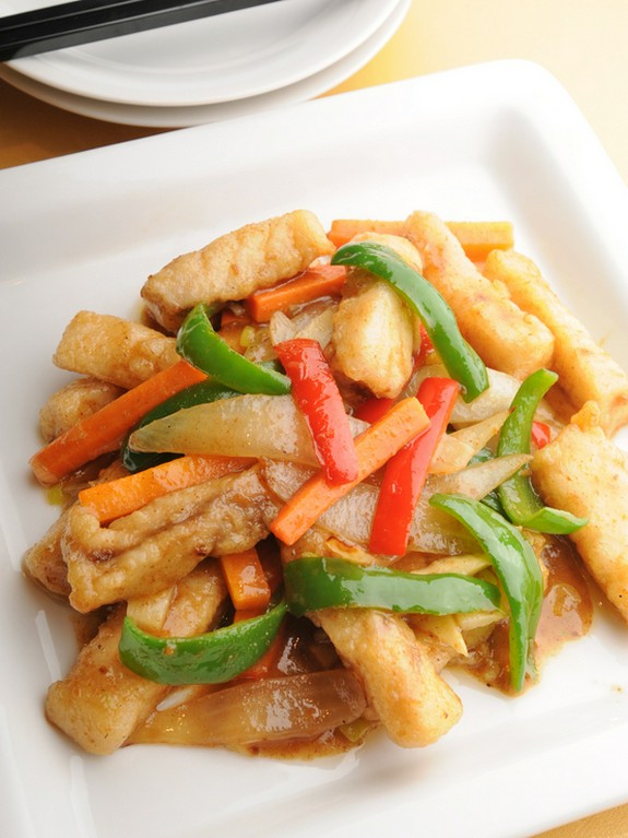 白身の五種野菜炒め