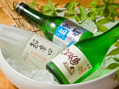 夏場は冷酒も人気！焼酎も豊富です！