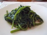 空心菜、中国黒豆を強火で仕上げました!