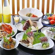 食材にこだわるのは言うまでもなく、素材の味を最高に引き出す工夫と努力を惜しむ事なく注ぎ込んだ自信の料理を一度ご賞味ください。全て素材からこだわっているので、きっと素材にも味にも納得すること間違いなし。