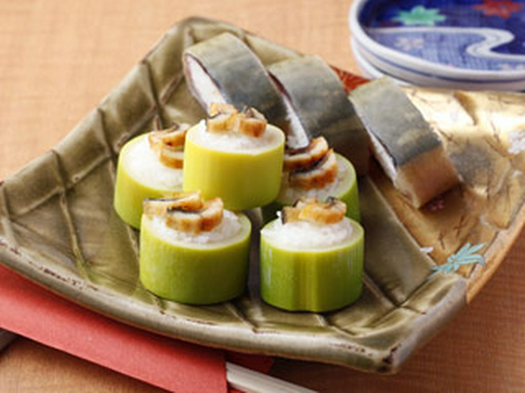 竹の子寿し（うなぎ）・鯖棒寿し