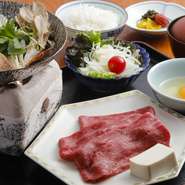 淡路牛すき鍋定食