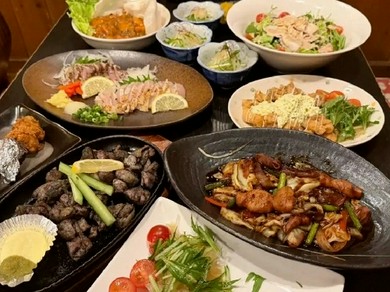 【さつま地鶏と南国元気鶏を堪能！】 4種の飲み放題付コース
