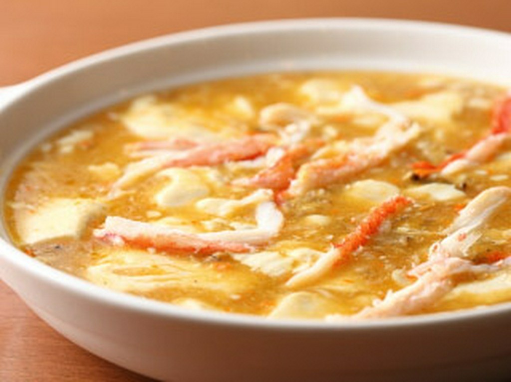 上海カニのミソ入り豆腐