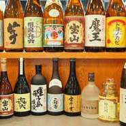 ＜焼酎＞麦、芋、米や、珍しい銘柄を豊富にご用意