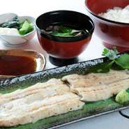 うなぎの白焼き御膳