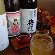 3種類選んで飲み比べ。日本酒も飲み比べをしています。