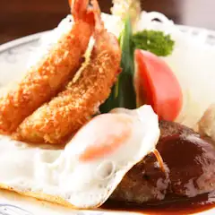 ハンバーグ＆エビフライ