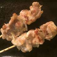 鶏の横隔膜。くにゅくにゅした食感がくせになる。