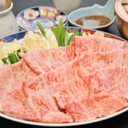 特選黒毛和牛を使ったしゃぶしゃぶです。1人2300円　2人前から。