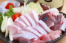 冬に美味しい九州又は和歌山産『くえ』のちり鍋コースです。 〆の雑炊はホントに絶品です！