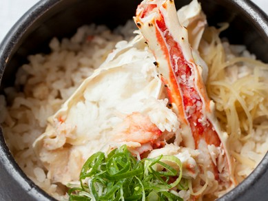 北海道産　タラバ蟹の土鍋御飯
