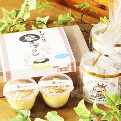 持ち帰りプリン250円、ホッケークッキー500円