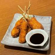 海老、豚、茄子、レンコン、うずら玉子の盛り合わせ！