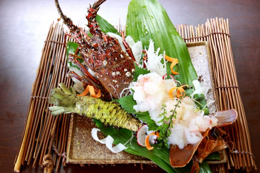 伊勢海老コース(刺身・味噌汁)