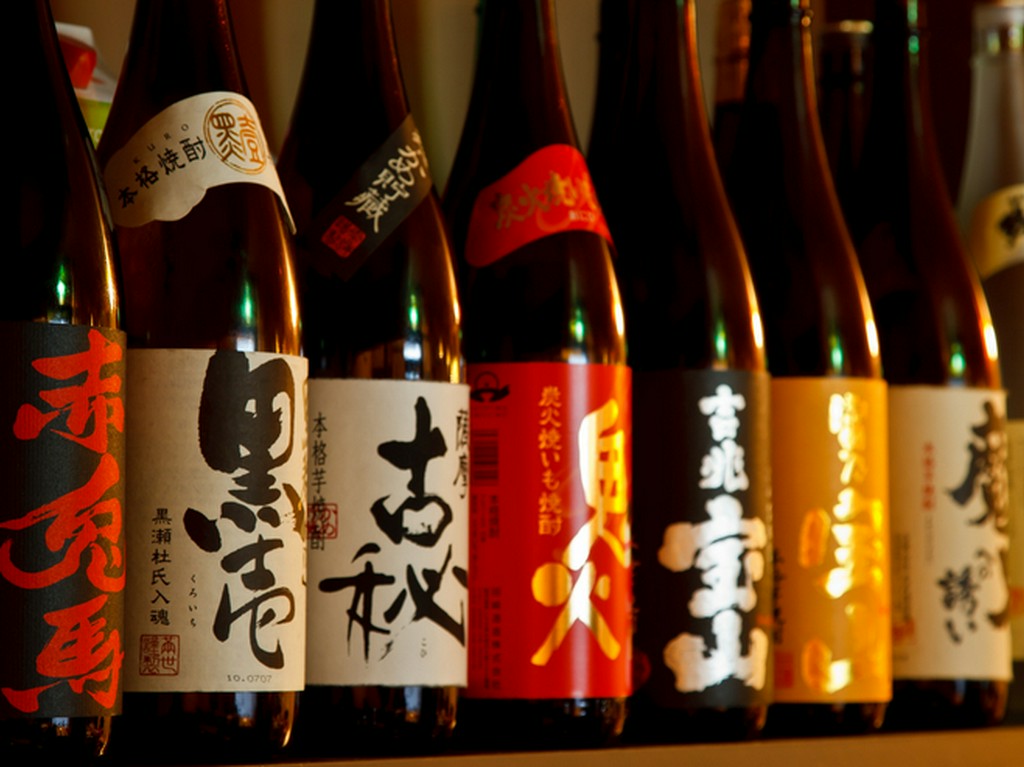 日本酒、芋焼酎、ハイボールメニュー