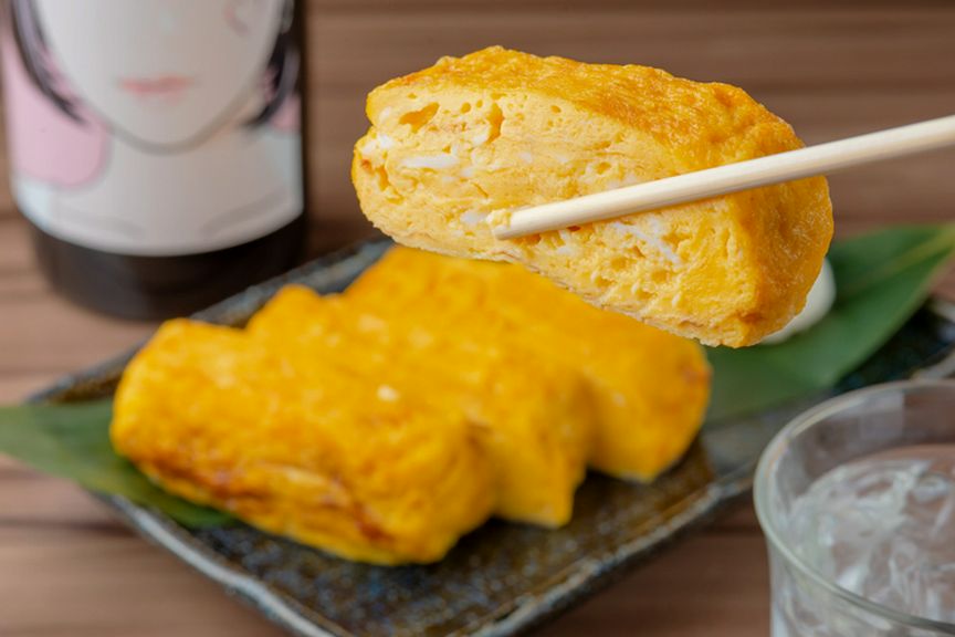 酒の肴として人気。北海道栗山町の指定養鶏所から届く新鮮卵をつかった『基本の厚焼き玉子(甘口・出汁)』