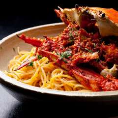 ワタリガニのパスタコース